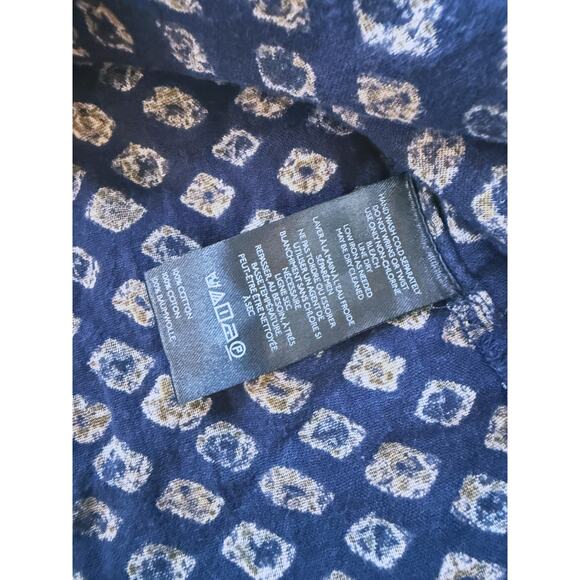 Anthropologie Pilcro Puff Sleeve Blouse Small Boho Fall Cottagecore Artsy Print - Picture 7 of 7